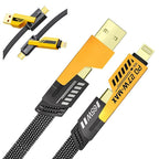 4-in-1 USB Charging Cable 65W – USB-C & Lightning Fast Charger