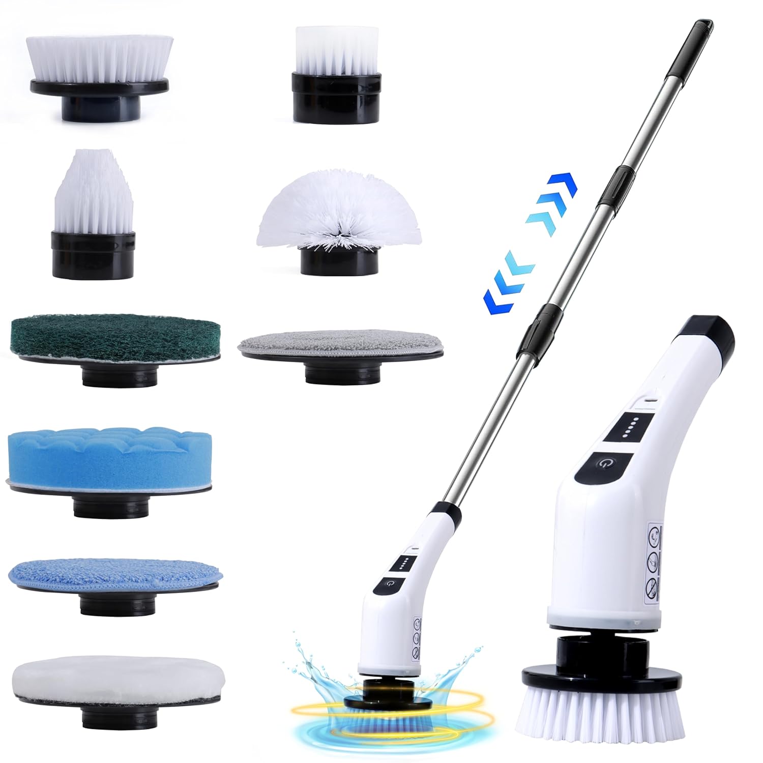 9-in-1 Electric Cleaning Brush | Rechargeable Power Scrubber with 9 Brush Heads