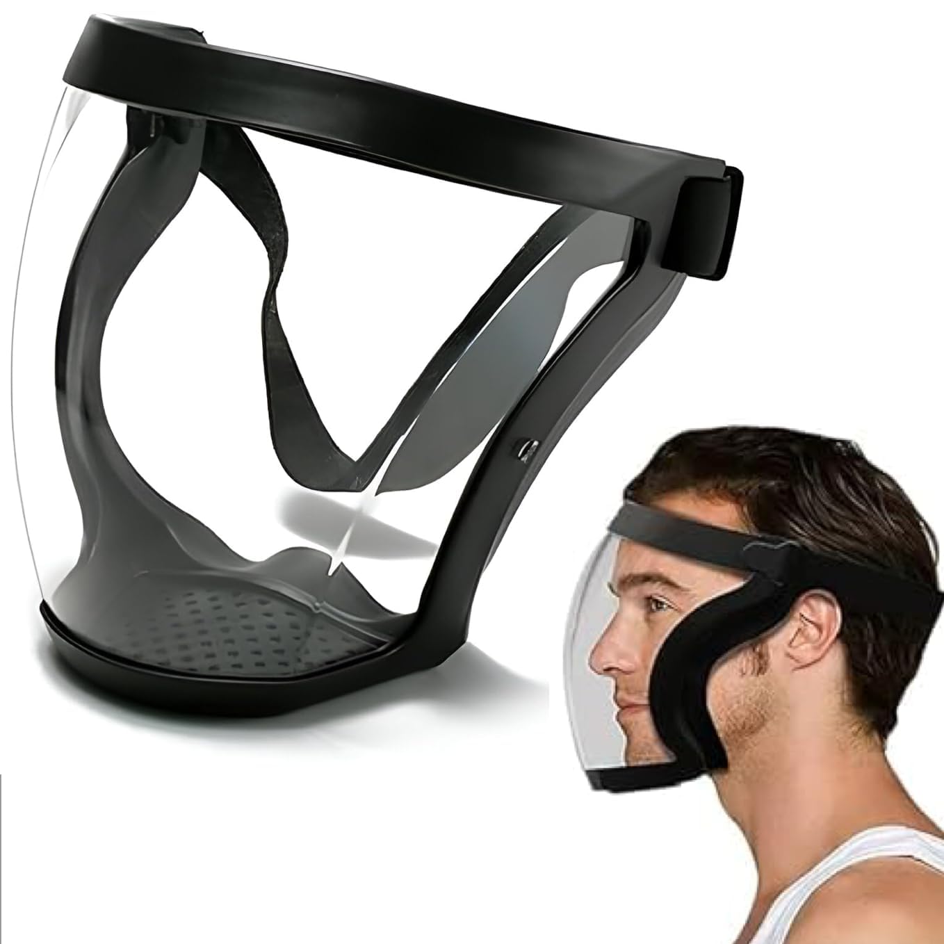 Anti-Fog Full Face Shield Mask – Impact Resistant & Adjustable Fit