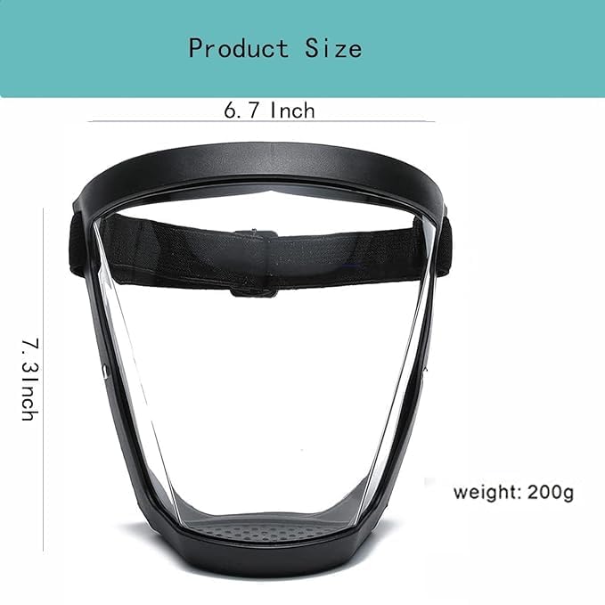 Anti-Fog Full Face Shield Mask – Impact Resistant & Adjustable Fit