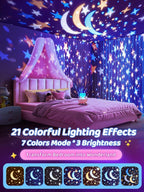 Rabbit Sky Night Light Projector – 360° Rotating Lamp for Kids
