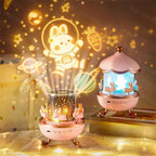 Rabbit Sky Night Light Projector – 360° Rotating Lamp for Kids