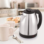 Stainless Steel Electric Kettle 2L – Fast Boil 1500W Hot Water, Tea & Coffee Maker with 360° Cordless Base, Auto Cut-Off & LED Indicator