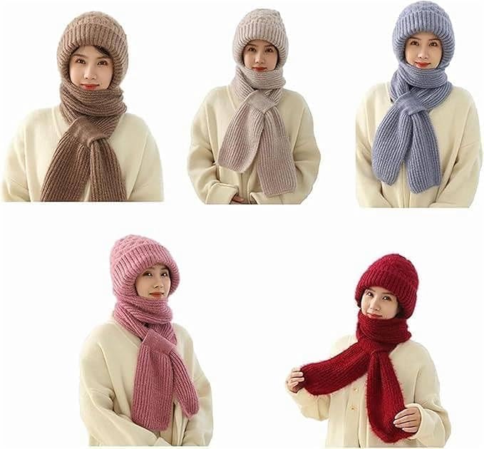 2-in-1 Windproof Scarf with Cap