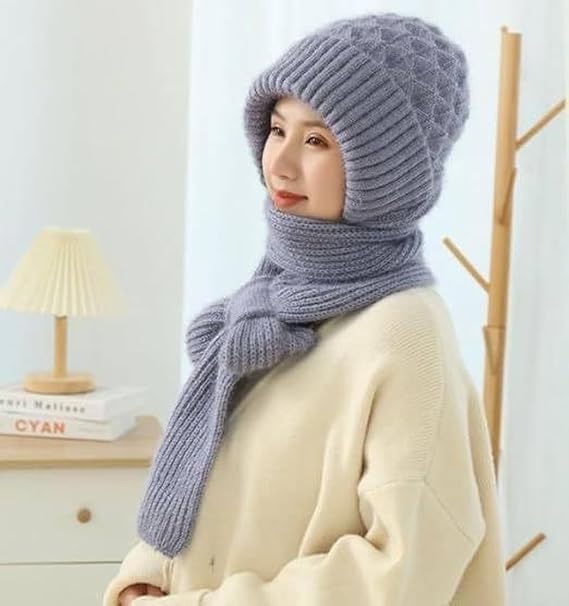 2-in-1 Windproof Scarf with Cap