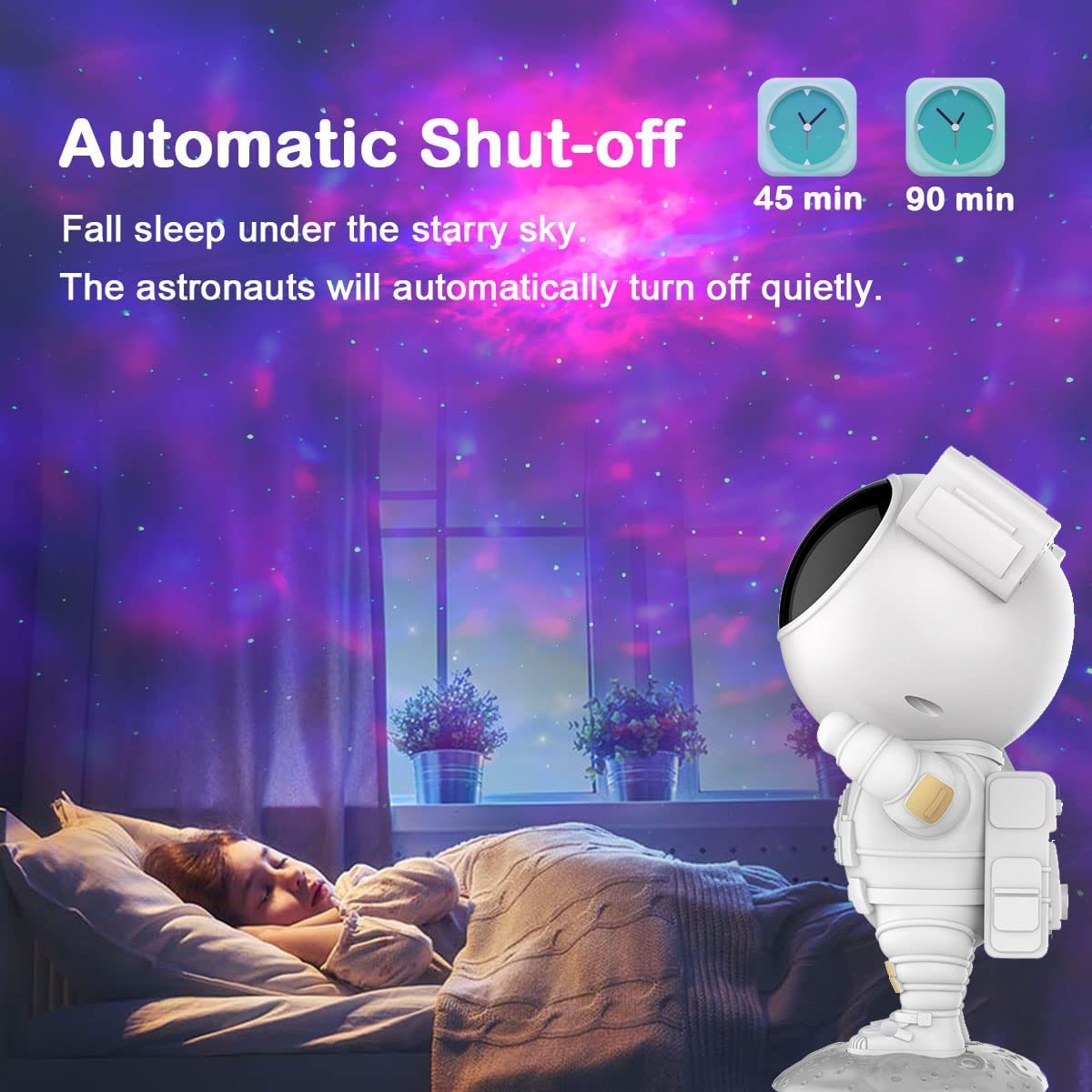 Astronaut Galaxy Projector – LED Star Night Light with Remote