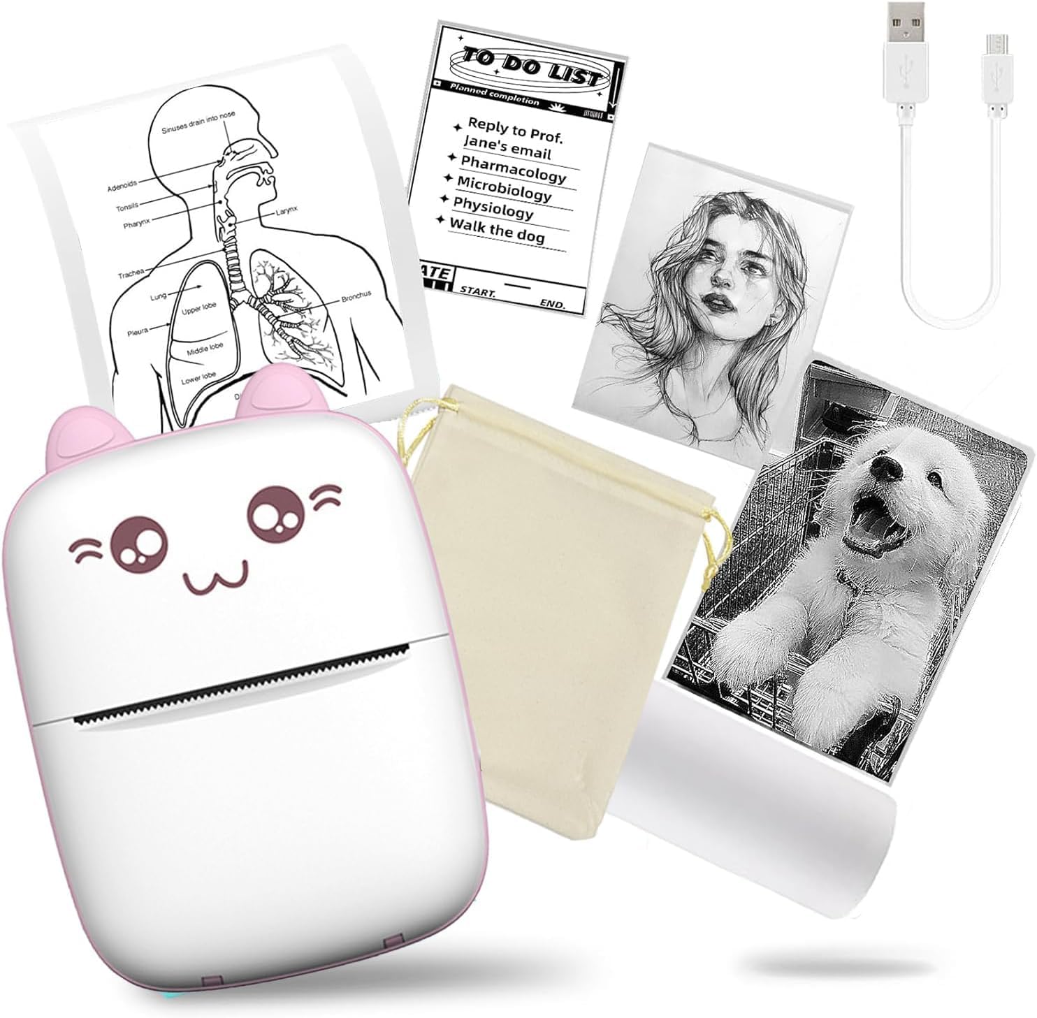 Portable Mini Bluetooth Thermal Printer – Inkless Label Maker