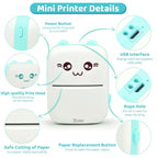 Portable Mini Bluetooth Thermal Printer – Inkless Label Maker