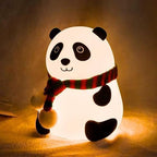 Panda Night Light for Kids – Soft Silicone 7-Color Nursery Lamp